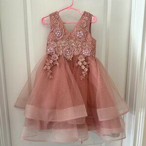 Blush Pink Flower Girl Dress - Size 5